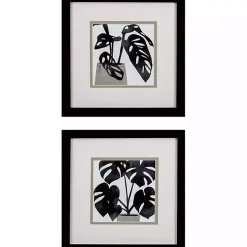 Black Plantling I Framed Art Prints, Set of 2