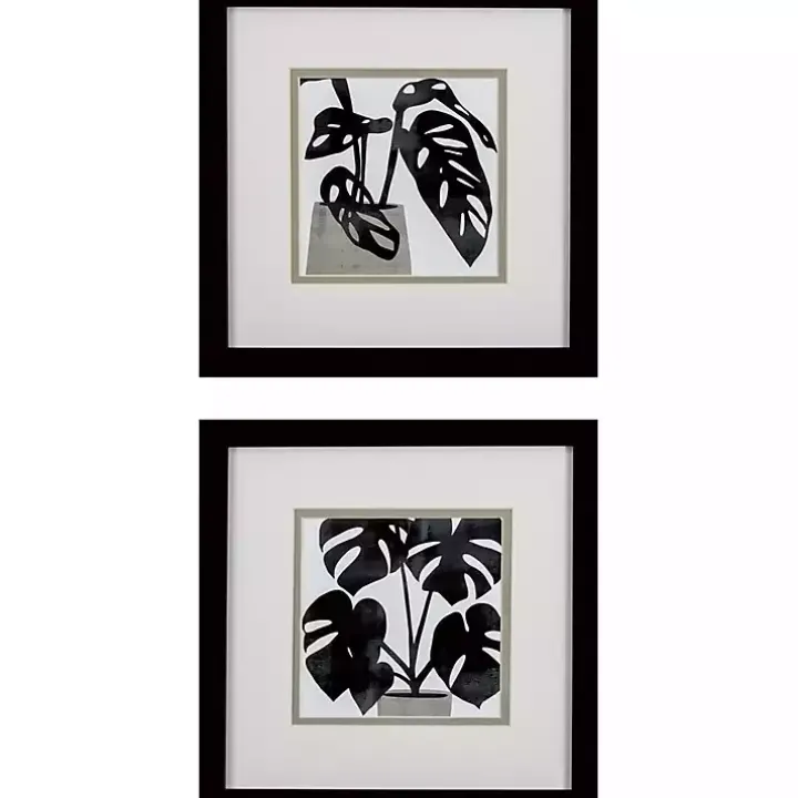 Black Plantling I Framed Art Prints, Set of 2