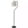 Black Pleated Shade Floor Lamp