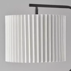 Black Pleated Shade Floor Lamp