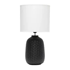Black Purled Ceramic Table Lamp