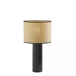 Black Ribbed Primrose Table Lamp