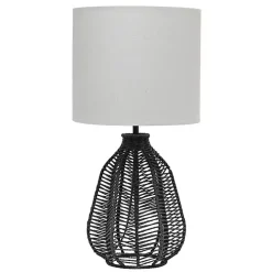 Black Rope Woven Table Lamp