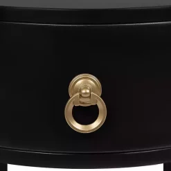 Black Round Decklyn Accent Table