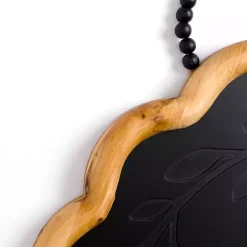 Black Scalloped Monogram K Wall Plaque