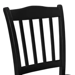 Black Shaker Wood Dining Chairs, Set of 2