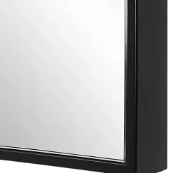 Black Thin Frame Rectangle Wall Mirror