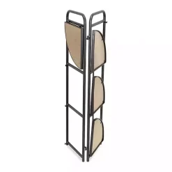 Black 4-Tier Foldable Corner Shelf