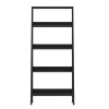 Black 4-Tier Ladder Bookshelf