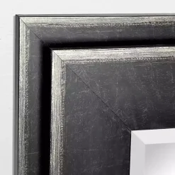 Black Two Step Beveled Frame Vanity Mirror