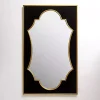 Black Velvet and Gold Wall Mirror