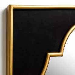 Black Velvet and Gold Wall Mirror
