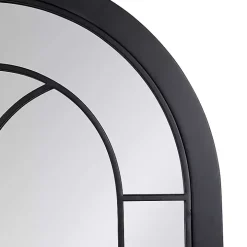Black Windowpane Arch Geoffrey Mirror
