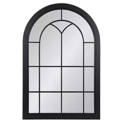 Black Windowpane Arch Geoffrey Mirror