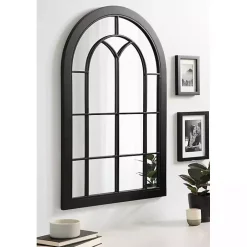 Black Windowpane Arch Geoffrey Mirror