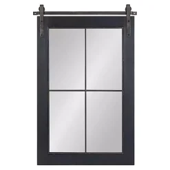 Black Windowpane Kates Mirror, 23x36 in.