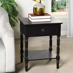 Black Wood Barrett Accent Table