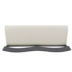 Black Wood Cream Upholstered Bench