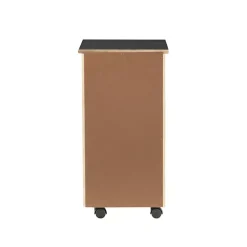 Black Wood 6-Drawer Cary Storage Cart