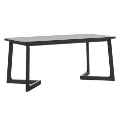 Black Wood Geometric Legs Dining Table