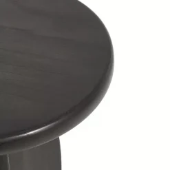 Black Wood Modern Accent Tables, Set of 2