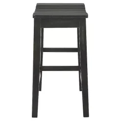 Black Wood Whitcombe Counter Stools, Set of 2