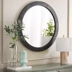 Black Wood Wrapped Nellie Wall Mirror