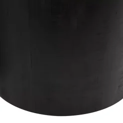 Black Wood Wrapped Rope Accent Tables, Set of 2