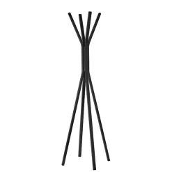 Black Wooden Tripod Leg Coat Rack