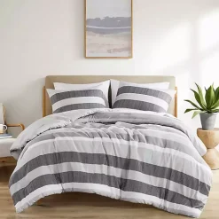 Blake Gray Stripe 2-pc. Twin/Twin XL Comforter Set