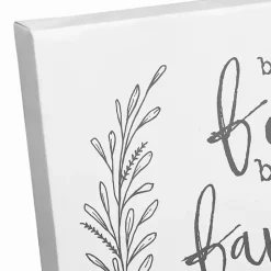 Bless This Food White and Gray Canvas Art Print