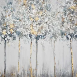 Blue and Gold Trees Canvas Art Prints, Set of 3