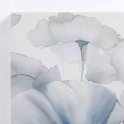 Blue and Gray Florals Canvas Art Print