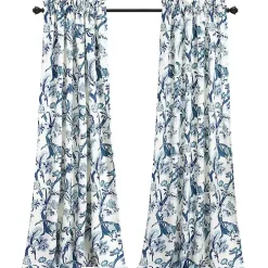 Blue and White Dolores Curtain Panel Set, 95 in.
