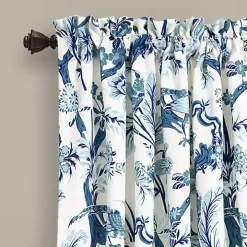 Blue and White Dolores Curtain Panel Set, 95 in.