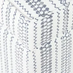 Blue and White Hometown Striped Storage Ottoman