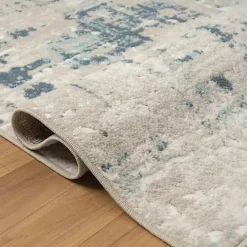 Blue Avalon Abstract Pattern Area Rug, 4x6