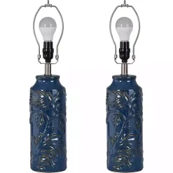 Blue Botanical Mayfield Table Lamps, Set of 2