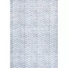 Blue Geometric Pattern Washable Area Rug, 4x6
