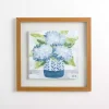 Blue Hydrangea Blooms Framed Art Print