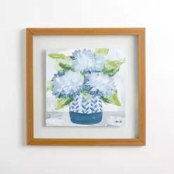 Blue Hydrangea Blooms Framed Art Print