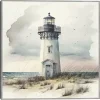Blue Lighthouse Framed Canvas Art Print