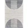 Blue Linear Geometric Washable Accent Rug, 2x4