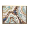 Blue Marbling Agate Framed Canvas Art Print