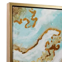 Blue Marbling Agate Framed Canvas Art Print