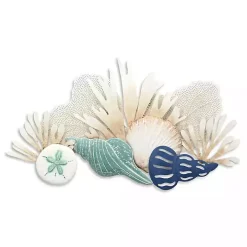 Blue Metal Reef and Shell Wall Plaque