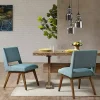 Blue Mid-Century Modern Dining Chairs, Set of 2