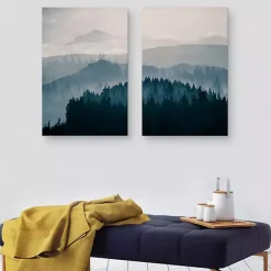 Blue Mountain Canvas Prints, Set of 2