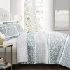 Blue Nisha Floral Full/Queen 3-pc. Quilt Set