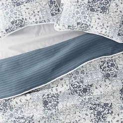 Blue Patchwork Reversible 2-pc. Twin Quilt Set